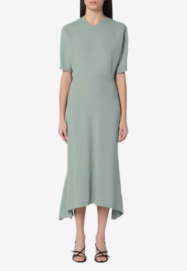 Victoria Beckham Wool-Blend Midi Dress Green 1125WDR006144AVI/Q_VIBEC-WA