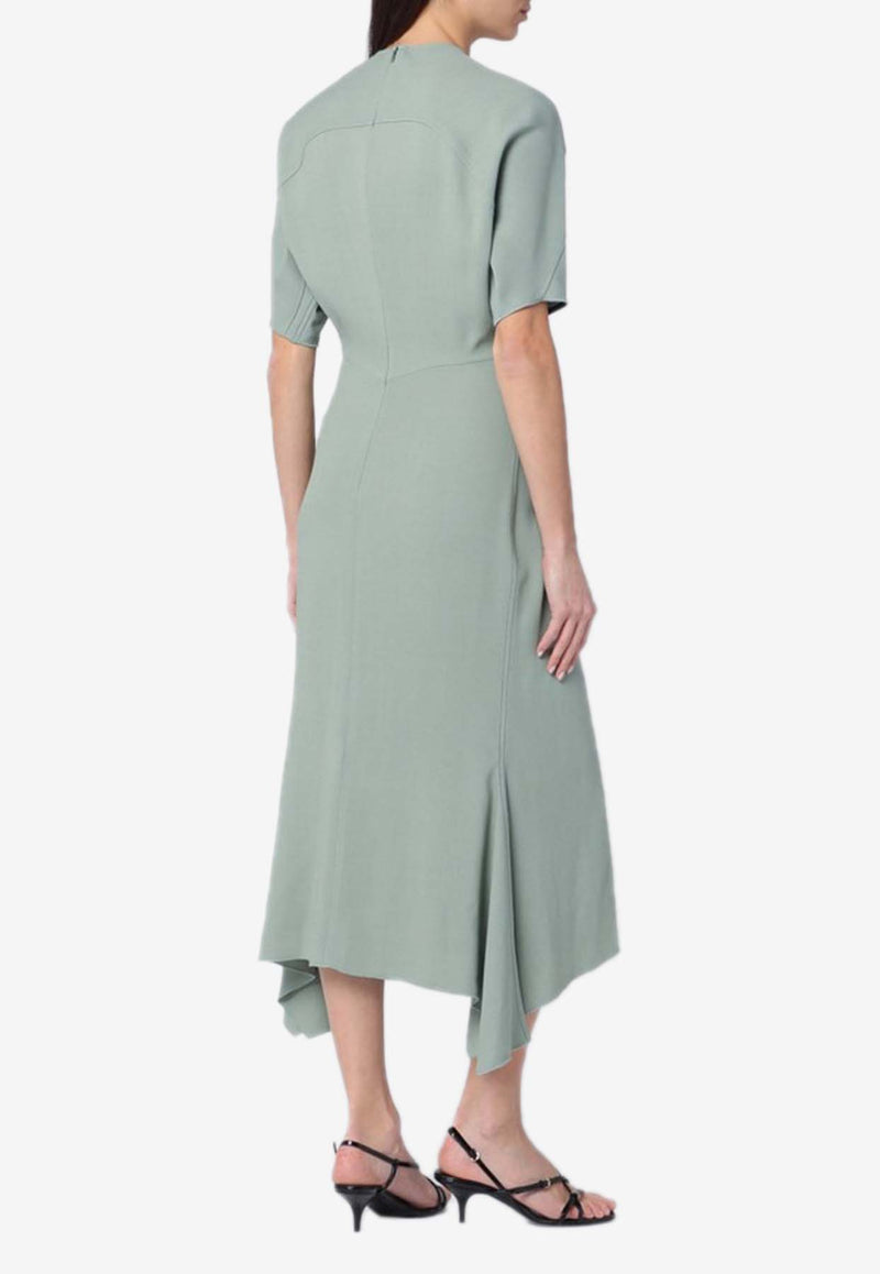 Victoria Beckham Wool-Blend Midi Dress Green 1125WDR006144AVI/Q_VIBEC-WA