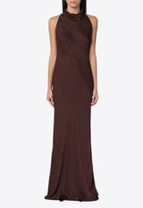 ROTATE Lace Halterneck Maxi Dress Brown 1126972910PL/P_ROTAT-2910