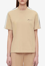 Salvatore Ferragamo Logo Short-Sleeved T-shirt 112804 H 776119 BEIGE Beige