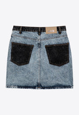 ROTATE Patchwork Denim Mini Skirt Blue 1128211603CO/P_ROTAT-1603