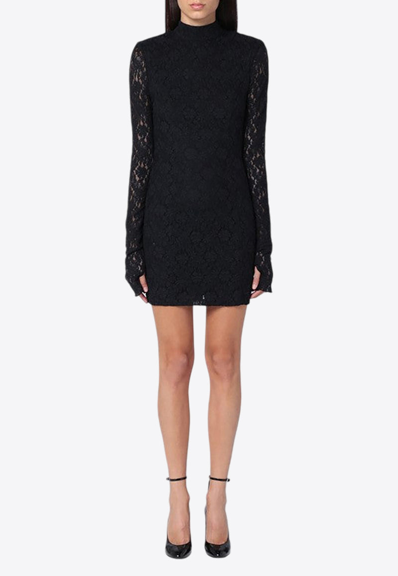 ROTATE Open Back Lace Mini Dress Black 113072100NY/P_ROTAT-100