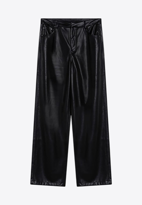 ROTATE High-Waist Faux Leather Pants Black 113172100PL/P_ROTAT-100