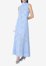 ROTATE Flower Embroidered Midi Dress Light Blue 1136172322PL/Q_ROTAT-2322