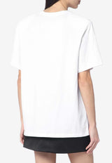 ROTATE Logo Patch Crewneck T-shirt White 113624400CO/Q_ROTAT-400