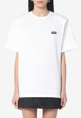 ROTATE Logo Patch Crewneck T-shirt White 113624400CO/Q_ROTAT-400