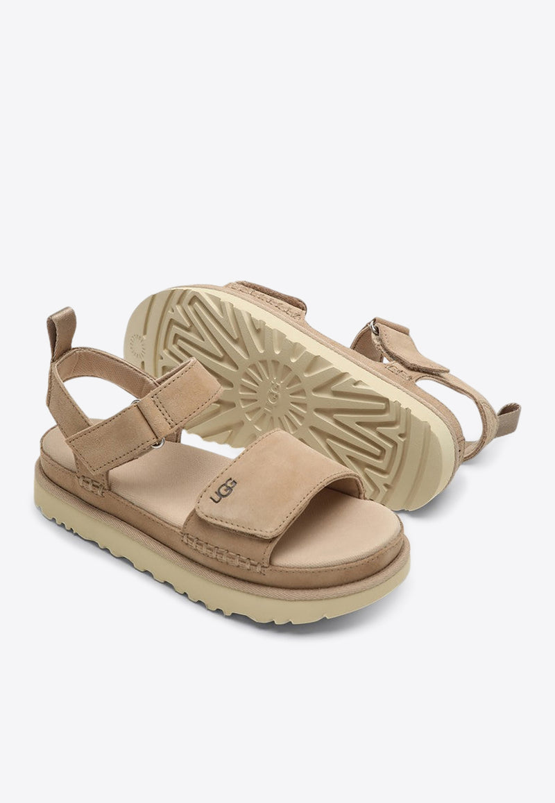 UGG Goldenstar Leather Flat Sandals Gray 1136783SUE/O_UGG-DRI