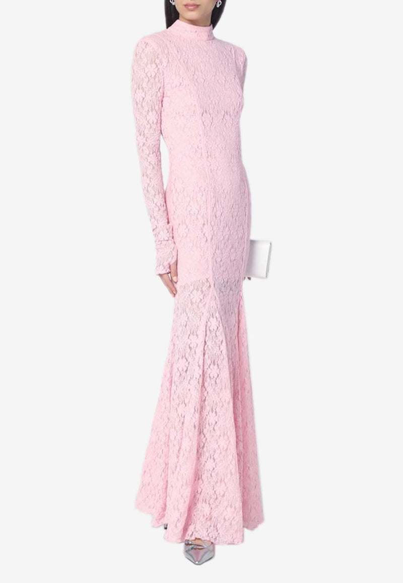 ROTATE Long-Sleeved Lace Maxi Dress Pink 1141421011NY/Q_ROTAT-1011