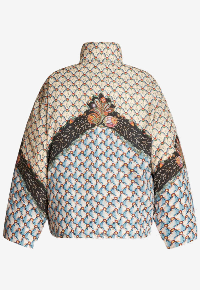 Etro Floral Print Down Jacket 11456-5047 0250 Multicolor