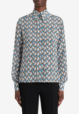 Etro Floral Print Crêpe de Chine Shirt 11720-5109 0250 Multicolor