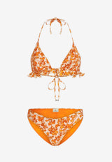 Etro Berry Print Triangle Bikini 11875-4462 0750 Orange