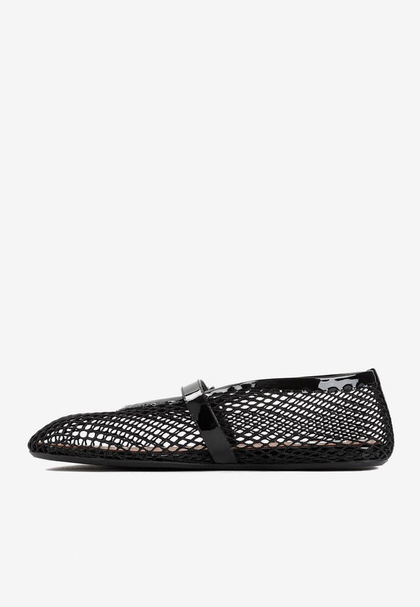 Fishnet Ballet Flats