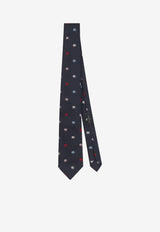 Etro Logo Pegaso Silk Tie 12026-9639 0200 Navy