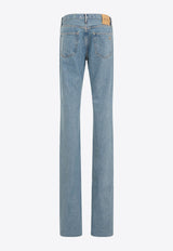 Straight-Leg Long Jeans