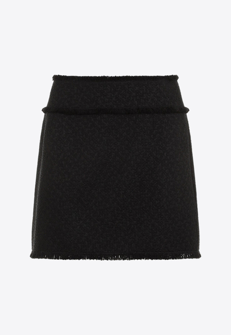 A-line Knitted Mini Skirt