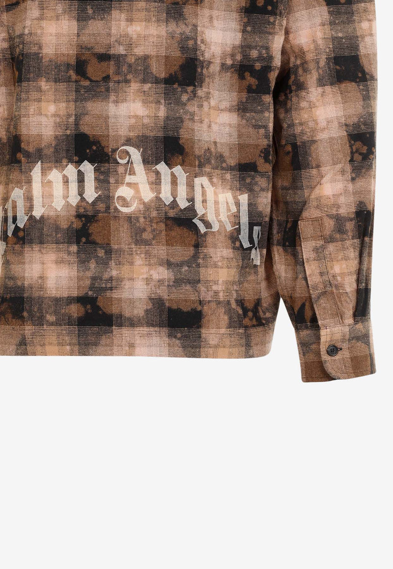 Logo Checked Bleached Shirt