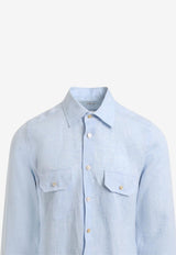 Long-Sleeved Linen Shirt