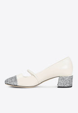 Elisa 45 Glitter Leather Pumps