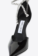 Stevie 100 Crystal-Embellished Pumps in Patent Leather