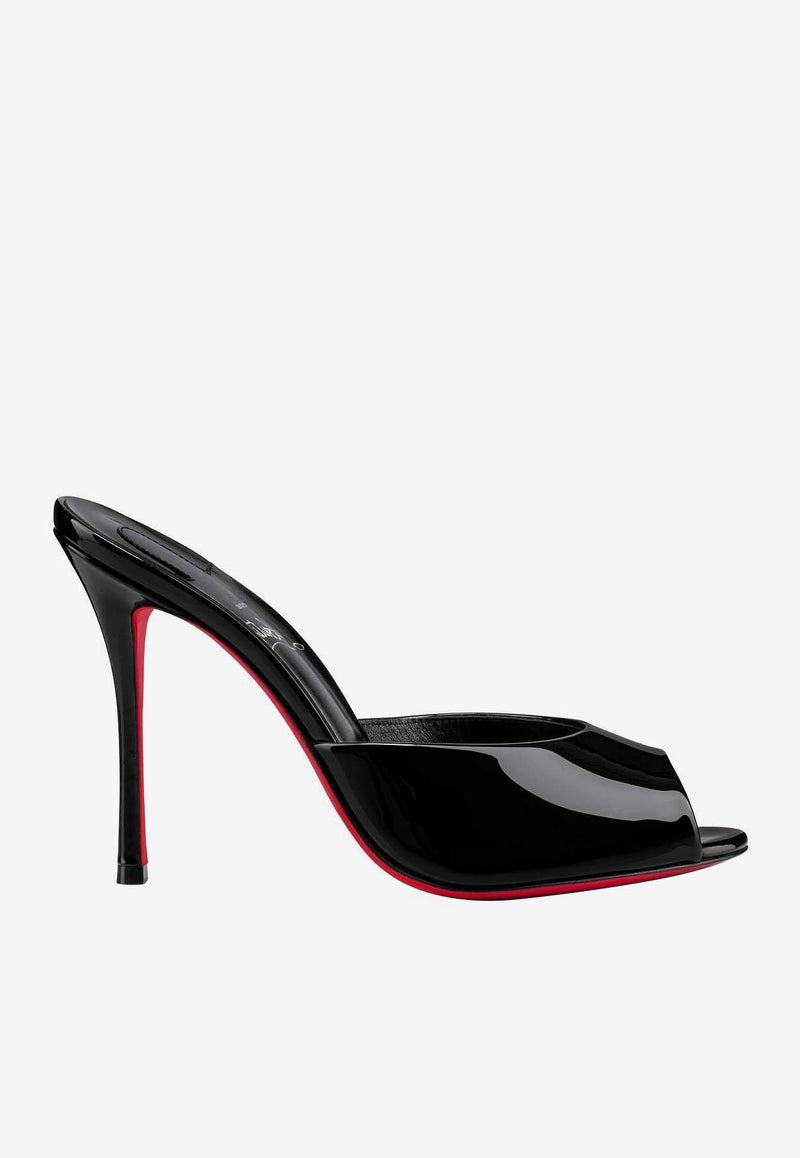 Christian Louboutin Me Dolly 100 Patent Leather Mules  Black 1221318LE/Q_LOUBO-B439