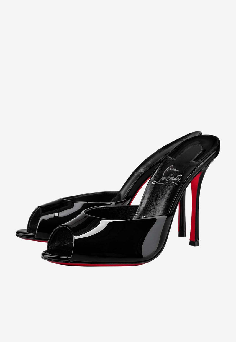 Christian Louboutin Me Dolly 100 Patent Leather Mules  Black 1221318LE/Q_LOUBO-B439