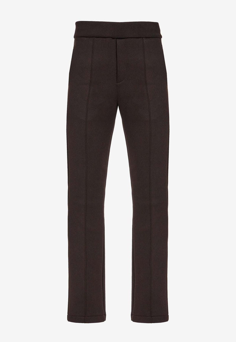 Salvatore Ferragamo Straight-Leg Jeresy Pants 122295 P 770548 DARK EXPRESSO