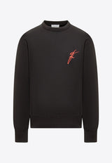 Salvatore Ferragamo Logo Crewneck Sweatshirt 122301 L 770376 NERO Black