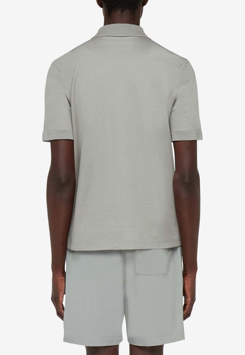 Salvatore Ferragamo Short-Sleeved Polo T-shirt 122327 H 776279 ASH GREY Gray