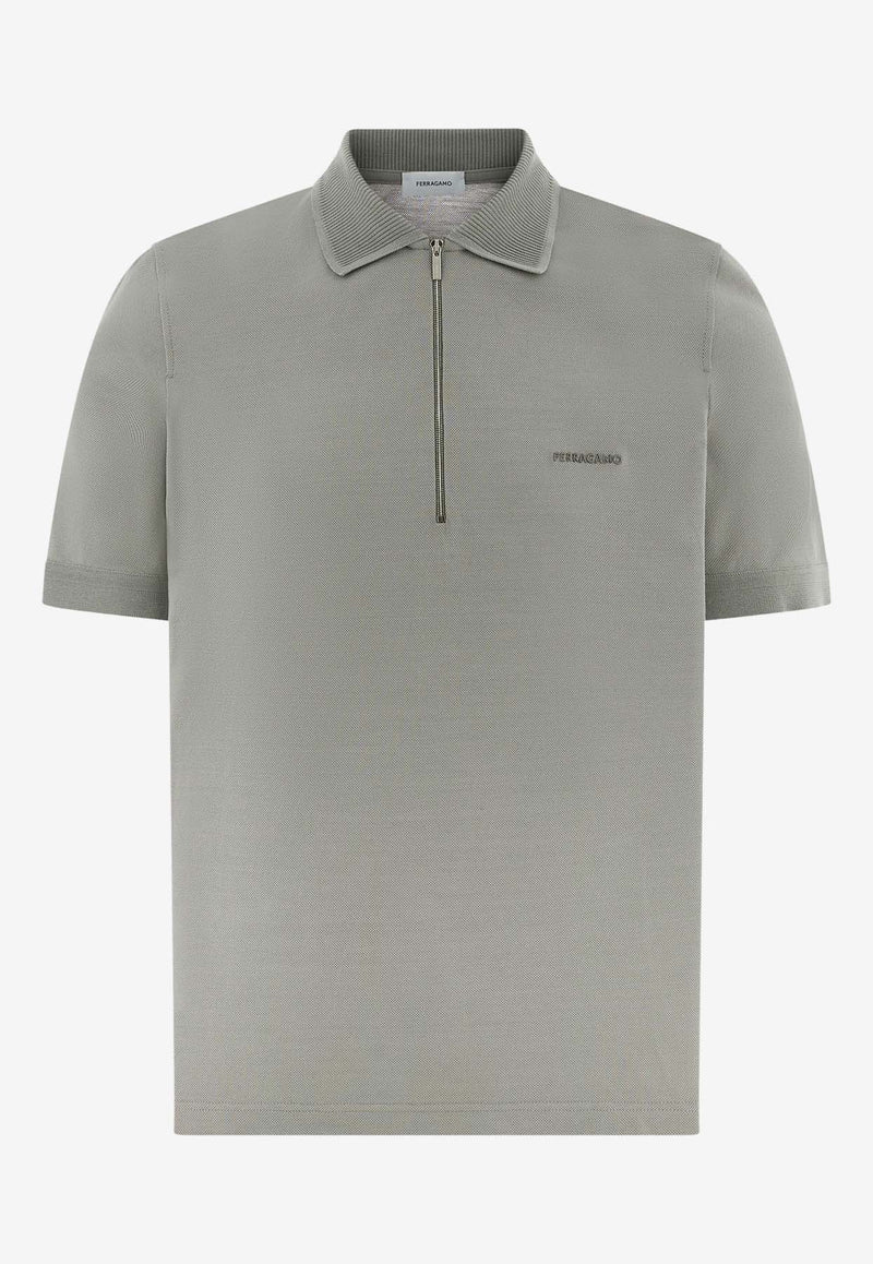 Salvatore Ferragamo Short-Sleeved Polo T-shirt 122327 H 776279 ASH GREY Gray