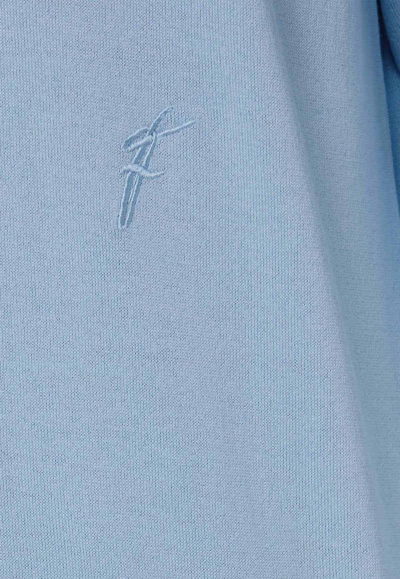 Salvatore Ferragamo Long-Sleeved Polo T-shirt 122380 E 775815 LIGHT BLUE Blue