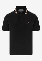 Salvatore Ferragamo Logo Embroidered Short-Sleeved Polo T-shirt Black 122417 H 776921 NERO