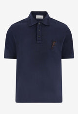 Salvatore Ferragamo Logo Short-Sleeved Polo T-shirt 122418 H 776274 NEW NAVY Blue