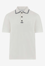 Salvatore Ferragamo Short-Sleeved Polo T-shirt 122431 H 776277 WHITE White