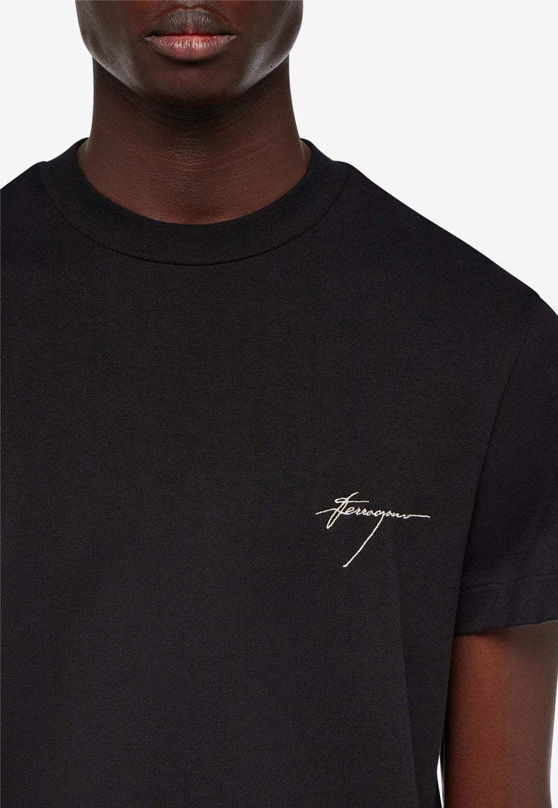 Salvatore Ferragamo Logo Short-Sleeved T-shirt 122434 H 776294 NERO Black