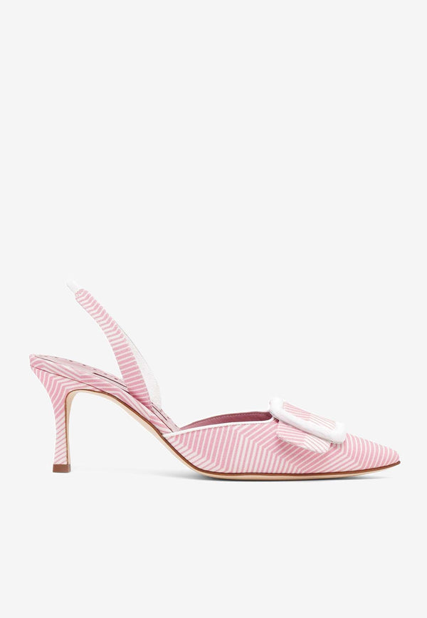 Manolo Blahnik Mayslibi 70 Slingback Pumps 124-2512PINK