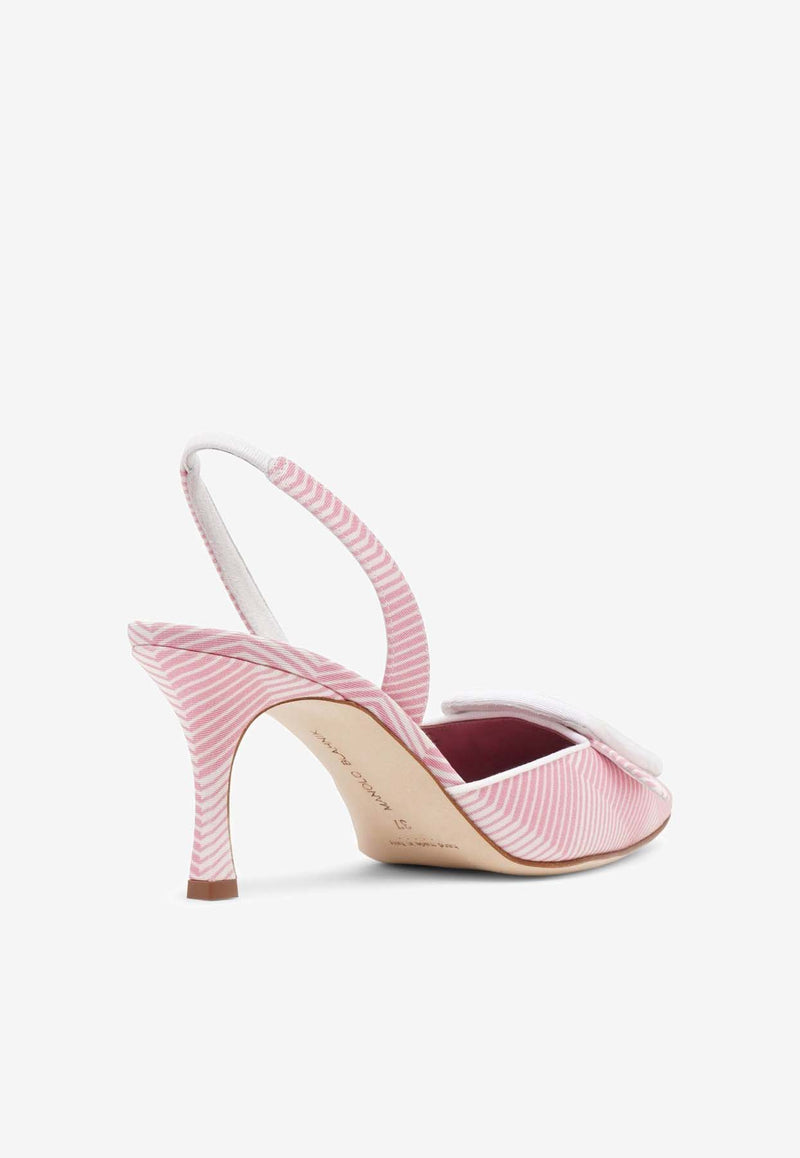 Manolo Blahnik Mayslibi 70 Slingback Pumps 124-2512PINK