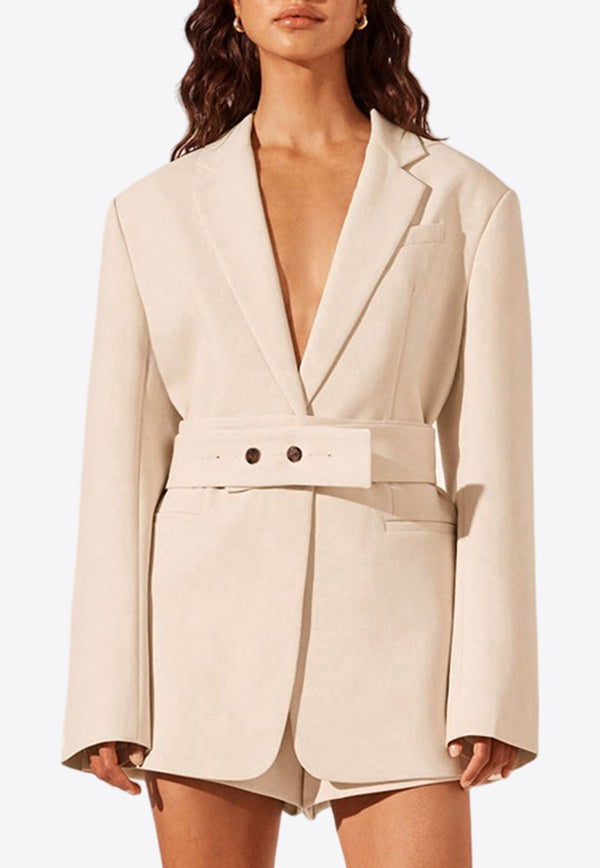 Shona Joy Irena Oversized Tailored Mini Blazer Dress 1243245IVORY