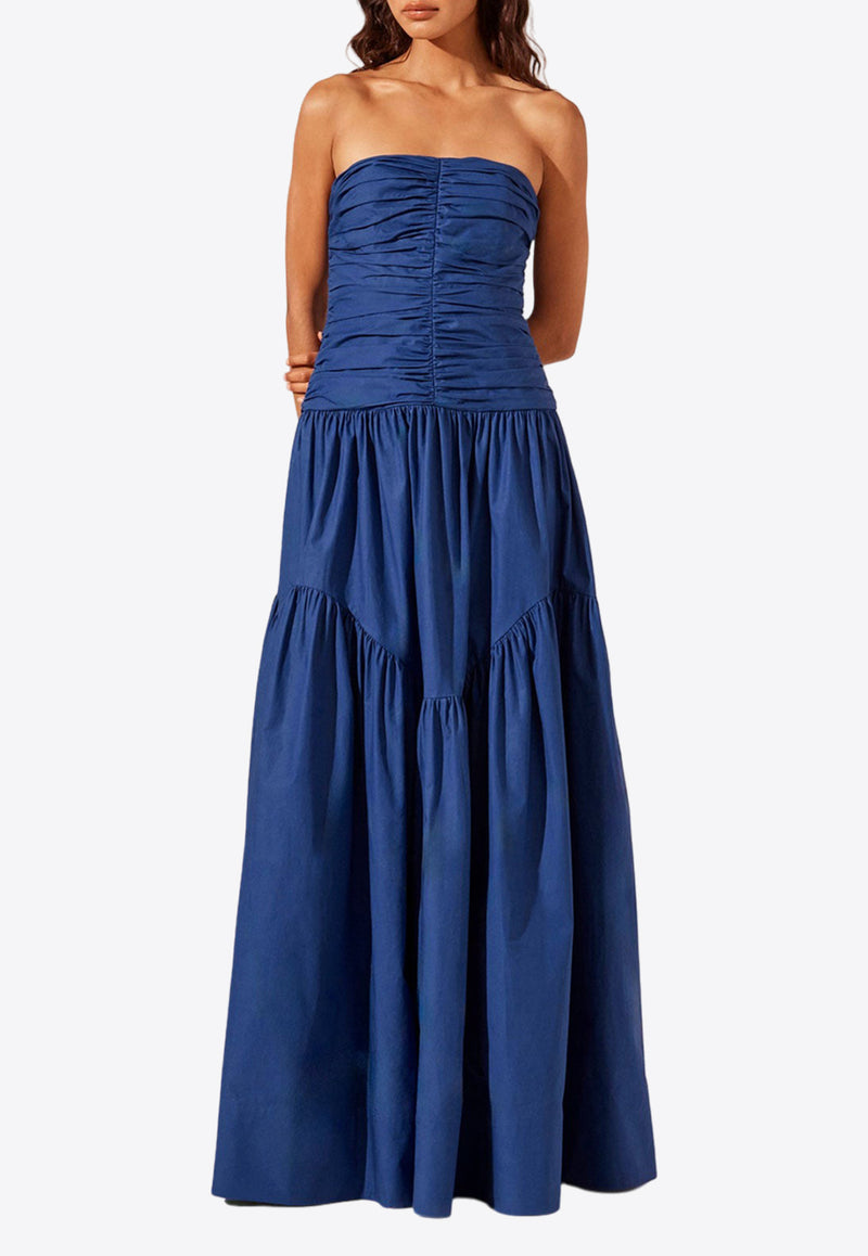 Shona Joy Maiori Contour Ruched Maxi Dress 1243331BLUE