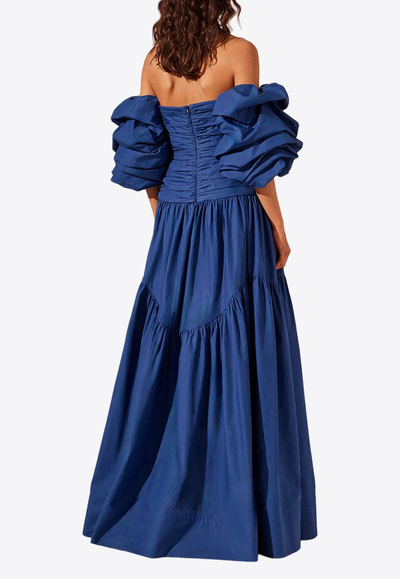 Shona Joy Maiori Contour Ruched Maxi Dress 1243331BLUE