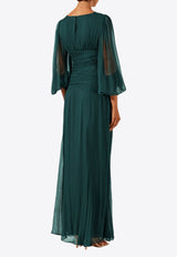 Shona Joy Layla Gathered Maxi Dress Green 1244010GREEN