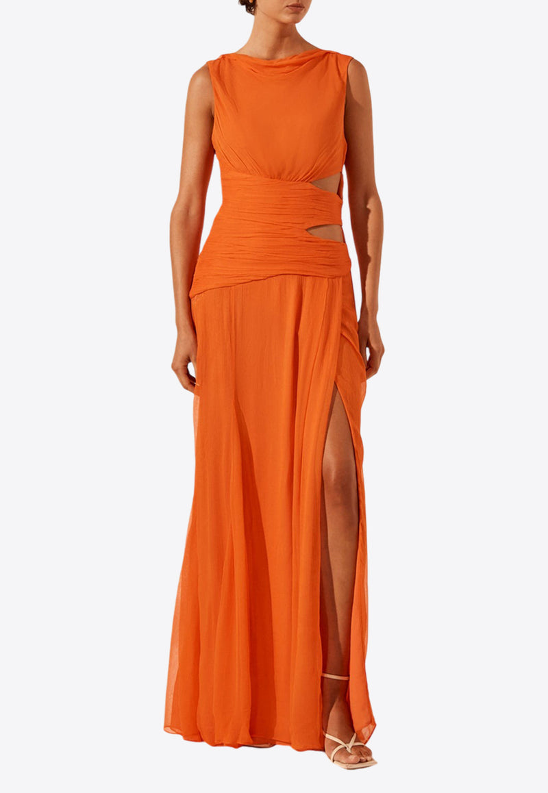 Shona Joy Layla Cut-Out Maxi Dress Orange 1244028ORANGE