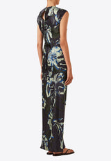 Shona Joy Franco Floral Print Maxi Dress Blue 1244099BLUE MULTI