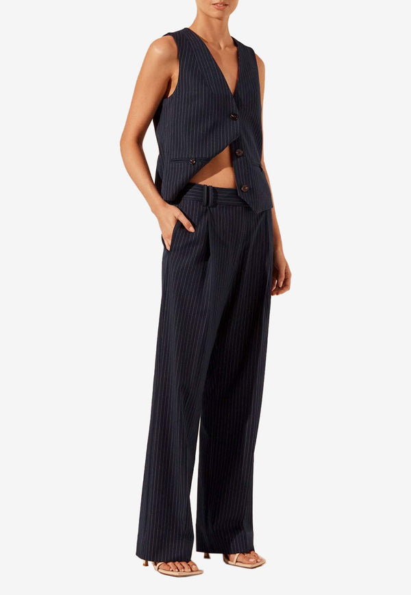 Shona Joy Hayden Pinstriped Tailored Pants Navy 1244241NAVY