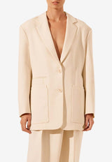 Shona Joy Irena Single-Breasted Blazer with Belt Cream 1244271CREAM