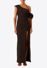 Shona Joy Lani Asymmetrical Maxi Dress Black 1244402BLACK