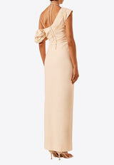 Shona Joy Lani Asymmetrical Maxi Dress White 1244402CREAM