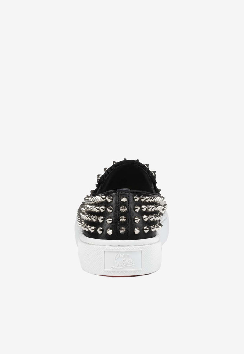 Christian Louboutin Spikeboat Nappa Leather Slip-On Sneakers Black 1250303LE/Q_LOUBO-B601