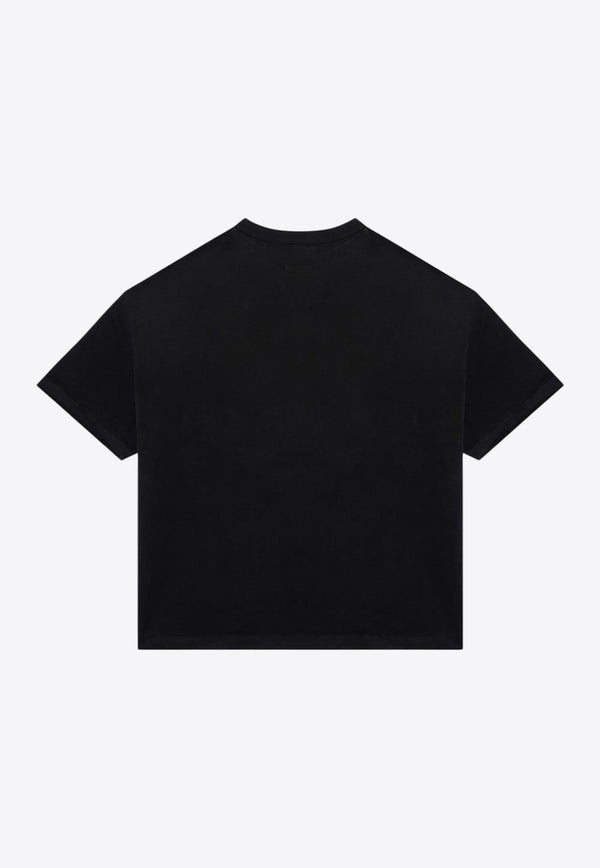 Fear Of God Essentials Logo Print Crewneck T-shirt Black 125BT242000F/P_FEARE-BLK