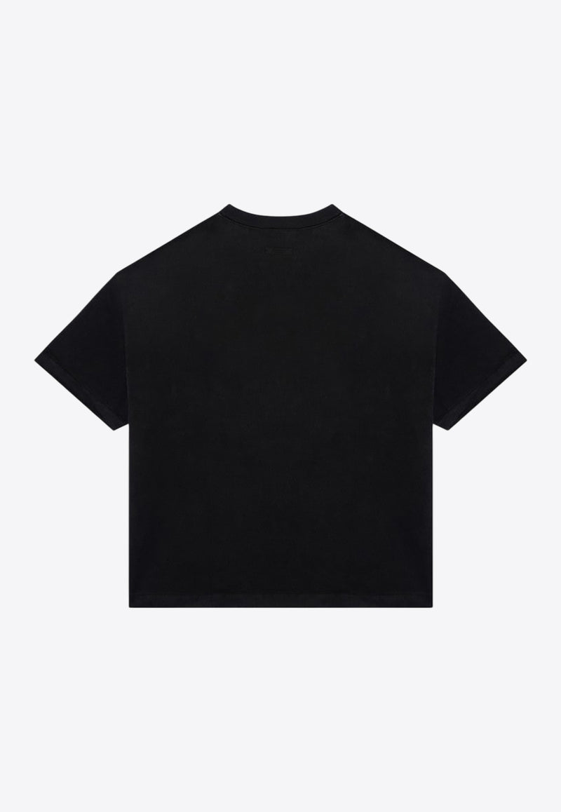 Fear Of God Essentials Logo Print Crewneck T-shirt Black 125BT242000F/P_FEARE-BLK