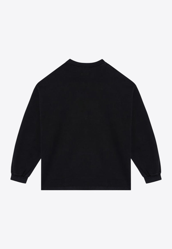 Fear Of God Essentials Logo Print Long-Sleeved T-shirt Black 125BT242010F/P_FEARE-BLK